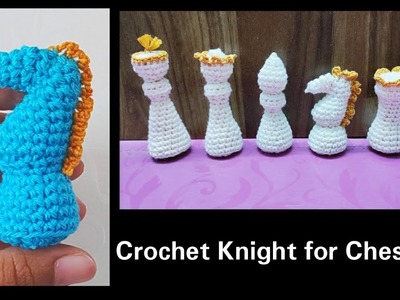 Crochet Knight | Crochet chess set 6.7