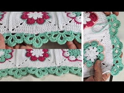 Crohet Border Video Tutorial, Easy Crochet Border Edging for Blankets, Crochet Edging for Shawls!