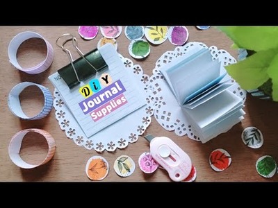 (Day-4) How to make journal memo pad & stickers _ DIY journal supplies