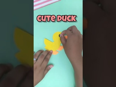 Diy cute circle duck✨.paper duck.easy paper crafts#shorts#viral #youtubeshorts