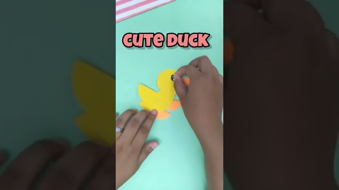 Diy cute circle duck✨.paper duck.easy paper crafts#shorts#viral #youtubeshorts