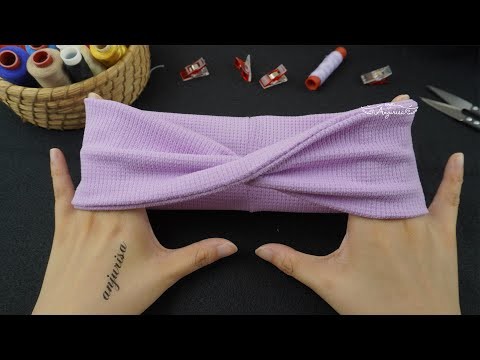 Headband with a Twist Pattern ❤️ How to Make a Headband with Bullet Fabric