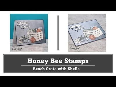 Honey Bee Stamps | Beach Crate with Shells