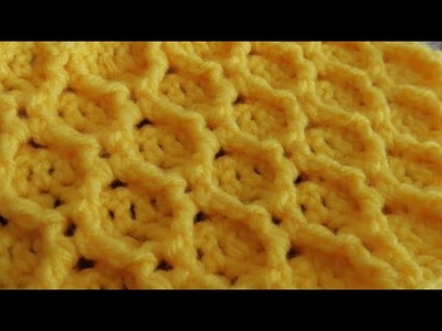 Honeycomb Crochet Baby Blanket Knitting Pattern - Bal Peteği Tığ İşi Örgü Modeli #knitting #crochet