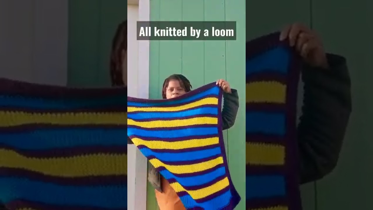 New Loom Knitted Baby Blanket #handmade #knitting #loom #baby #Blanket #afghan