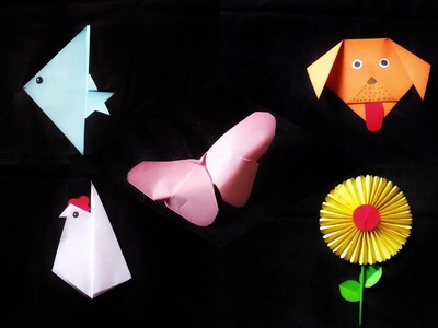 Nursery craft work. Nursery craft ideas. Origami paper crafts. Easy paper crafts