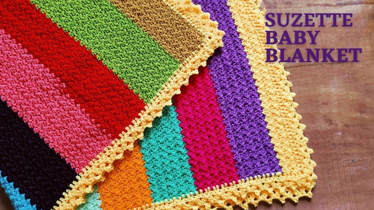 Suzette Baby Blanket And A Beautiful Border Crochet Pattern | Crochet Blankets Patterns