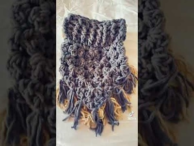 Tutorial for the Crochet Kerchief Cowl is on my channel