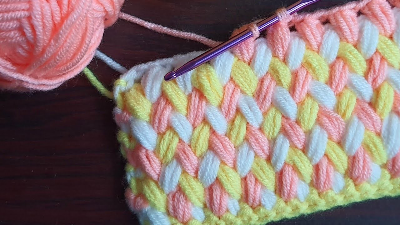 Zigzag Spike Stitch Baby Blanket Crochet Pattern.Easy  Crochet Tutorial for Beginners