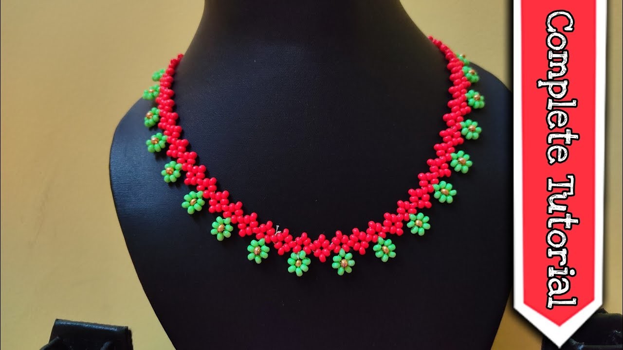 Beads necklace tutorial