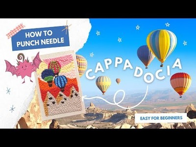 Cappadocia Punch Needle Embroidery DIY Kit Tutorial Mondu Crafts (BAHASA.ENG SUBTITLES)