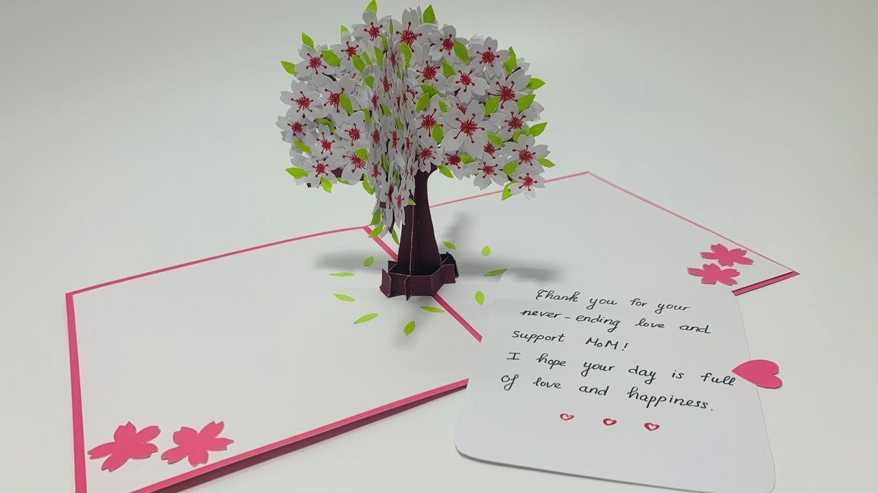 Cherry Blossom pop up card tutorial | Handmade Gift card tutorial | DIY greeting card | DG Handmade