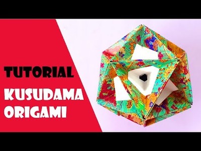 DIY How to Make kusudama origami ball Paper toys tutorial Origami Ball Modular Origami sphere .