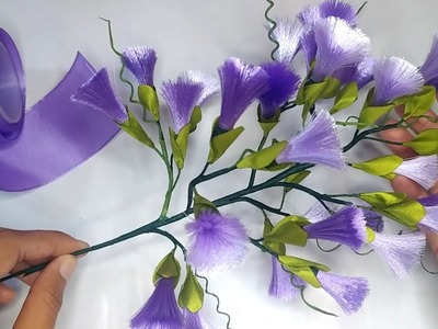 DIY | How To Make Satin Ribbon Flower Easy | Tutorial Membuat Bunga Dari Pita Satin