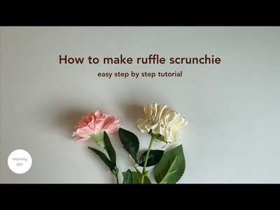 DIY ruffle scrunchie Tutorial | How to Make fleece scrunchie