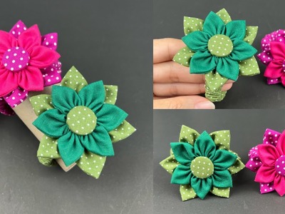 DIY Scrunchies.✅✅How to make Scrunchies Sewing Tutorial.Fabric Flower.