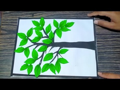 Diy tree wall decoration#wall hanging craft#simple paper craft#shorts #1 way papper tree ideas