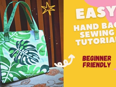 Easy Bag DIY - Simple Bag Sewing Tutorial - Beginner Sewing Project