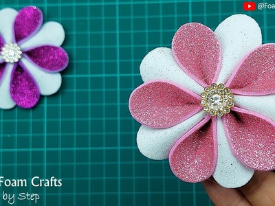 Glitter Foam Sheets Craft Ideas | DIY Glitter Foam Flowers | Flores de Foami