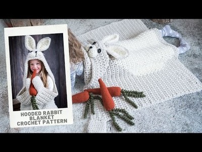 Hooded Rabbit Blanket Crochet Pattern