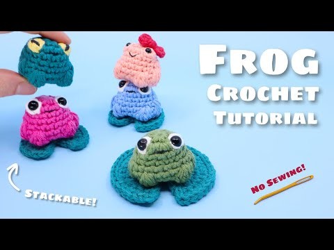 How to Crochet a Frog || Beginner Amigurumi Tutorial Pattern - NO SEWING!