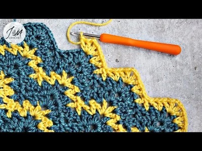 How To Crochet An Easy.Fast Ripple stitch for Beginners. Ideal for Blankets, Shawls | Simple Ripple