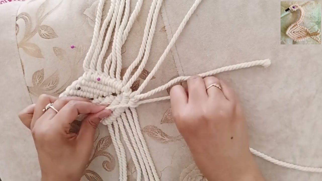 Macrame Swan???? tutorial #diy #macrame #tutorial  #viral #trending #birds   @Urvashi Singhh