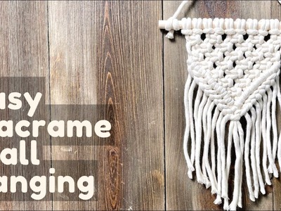 Macrame Tutorial for Beginners | Easiest Macrame Wall Hanging | DIY Boho Macrame Wall Hanging