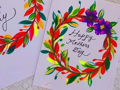 Mothersday card using brush pen.mother's day card.card using brush penbrush pen drawingbrush pen art