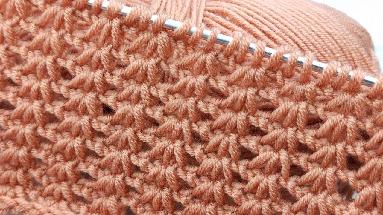 PERFECT????????  İlmekli Tunus işi * Super Easy Tunisian Crochet Knitting for beginners online Tutorial