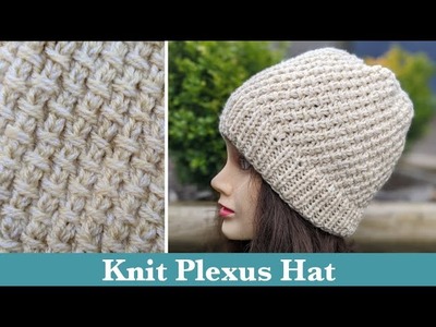 Plexus Flat Knit Hat || Two-Needles Knit Hat