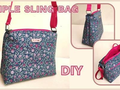 Simple Sling Bag Tutorial | DIY Simple Sling Bag | How To Make a Simple bag