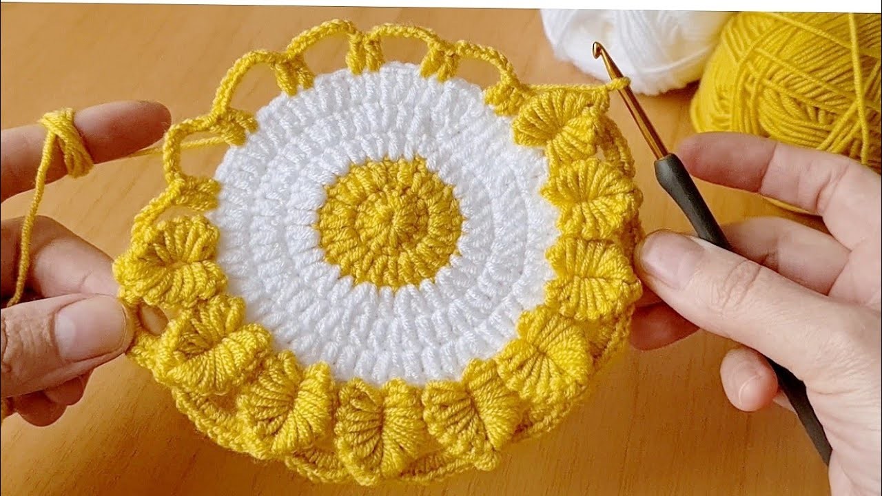 Super Easy beautiful motif model knitting Crochet motif model yapımı