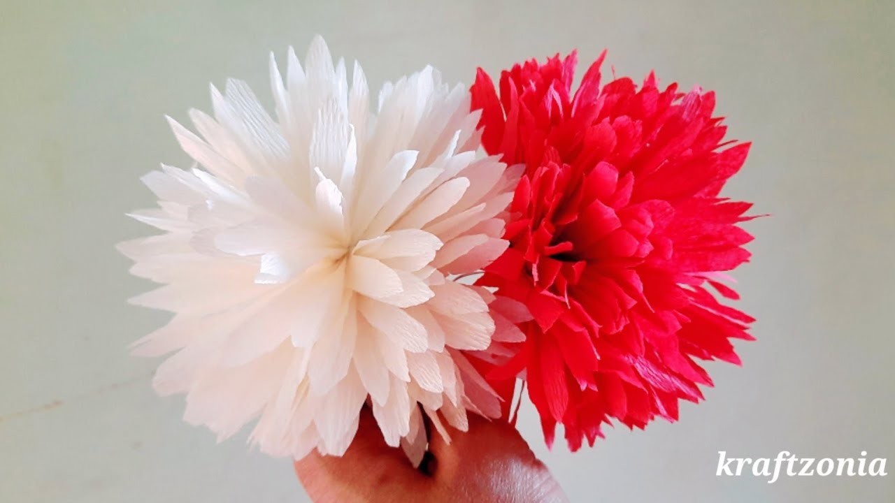 Super Quick Crepe Paper Flower |How to Make Paper Flower In Short Time