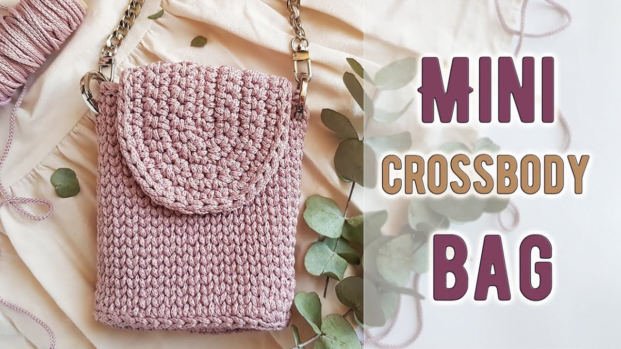Crochet MINI BAG for your phone || TUTORIAL For BEGINNERS || Creative Fabrica class - Video review