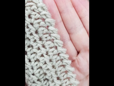 Crocheting the edge || Crayfish step || Sisters Knit