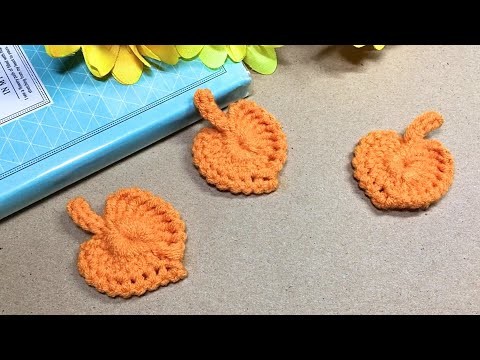 Cute leave , crochet leave tutorial