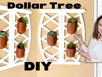 DIY DOLLAR TREE WALL PLANTER. SUPER EASY DIY HOME DECOR