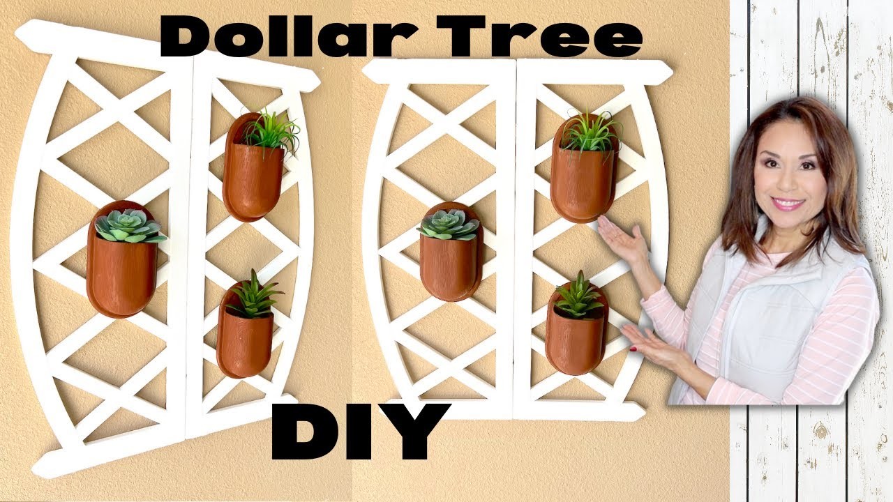 DIY DOLLAR TREE WALL PLANTER. SUPER EASY DIY HOME DECOR