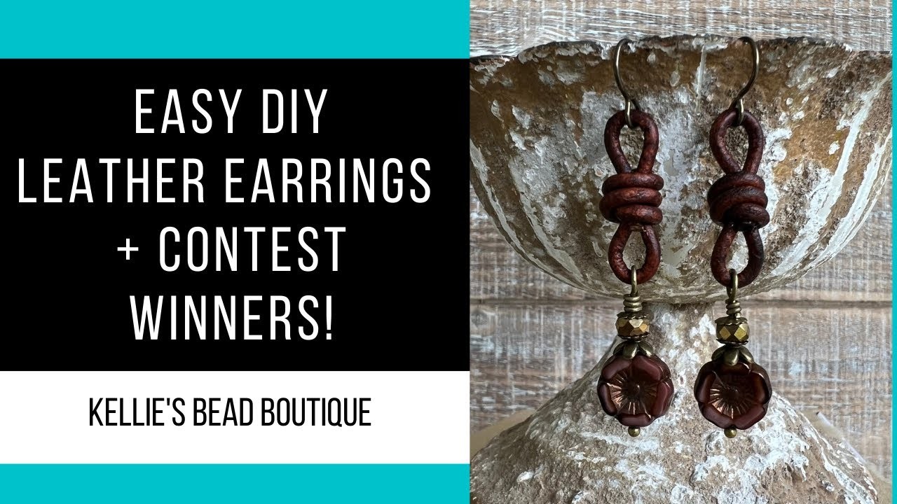 EASY DIY LEATHER EARRINGS  + Contest Winners Announced!