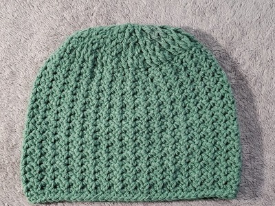 Easy To Crochet Hat: 30 minutes to crochet beanie for adult.