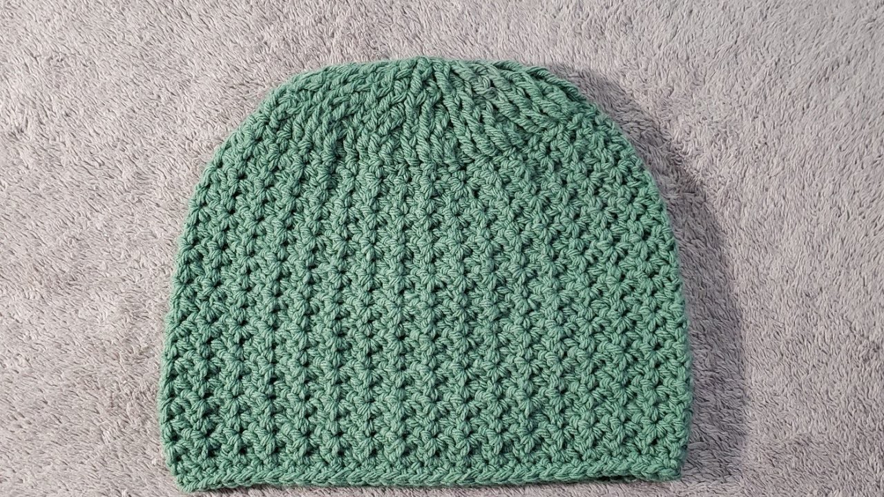 Easy To Crochet Hat: 30 minutes to crochet beanie for adult.