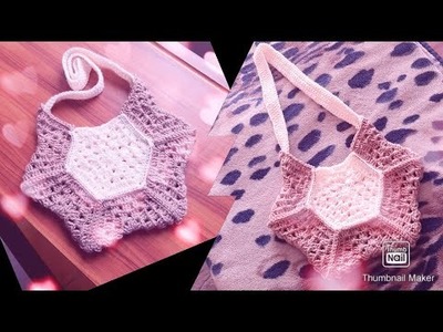 How to crochet a granny hexagon bag | #crochet #diy #handbag #granny #hexagon