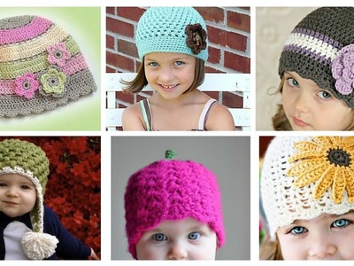 How to crochet beanie for baby girls simple and easy crochet cap designes