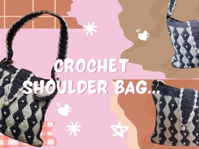 How to Crochet Checkered Diamond Shoulder Bag|| Trendy Crochet Bag||New Design||in Hindi