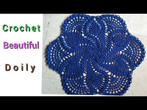 How to crochet simple and beautiful doily(4)border)#pingping crochet