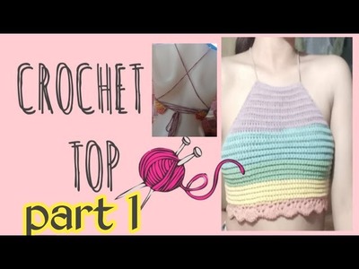 How to crochet top EASY CROCHET  TOP part 1 elle