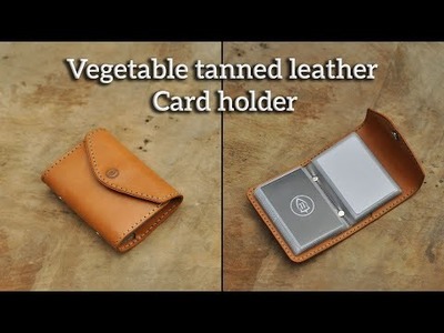 Making A Leather Card Holder Wallet | DIY | VEG TANNED Hand Made Leather Craft by KLAN LEATHER GOODS