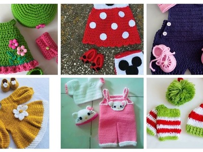 Most Fabulous crochet dress sets for kids and baby girls #crochet newborn elaborated dresses