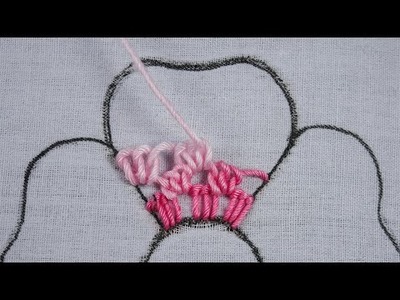 New hand embroidery macrame heavy needle knitting work elegant  floral design